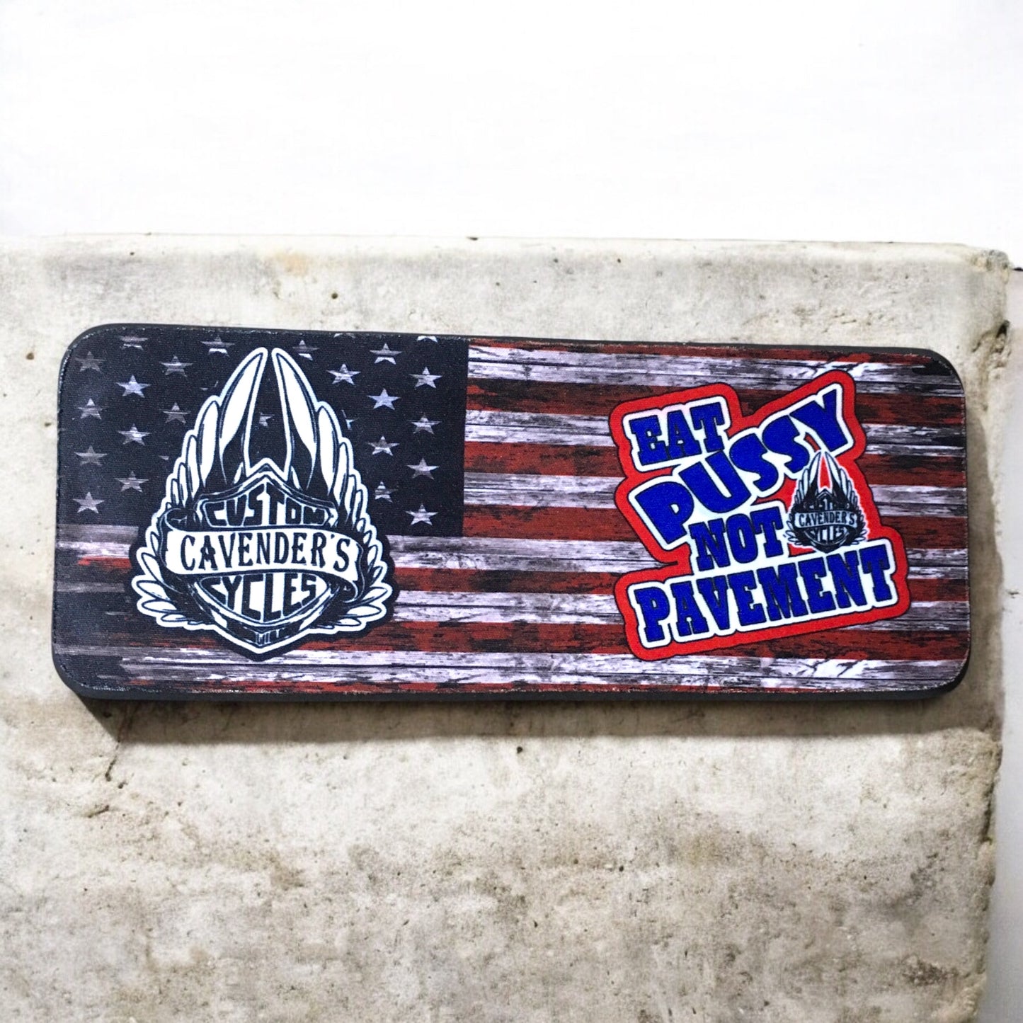 Eat pussy not pavement(flag) slap Koozie