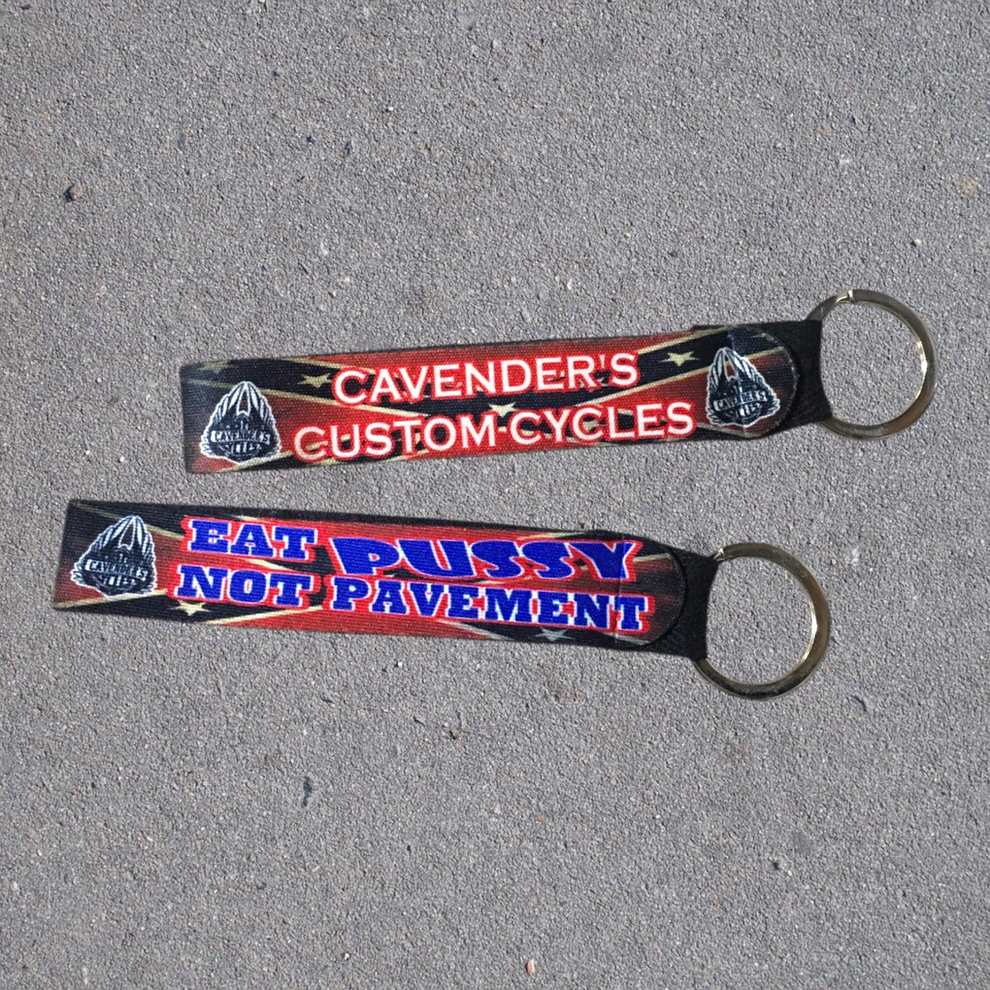 Rebel eat pussy not pavement keychain
