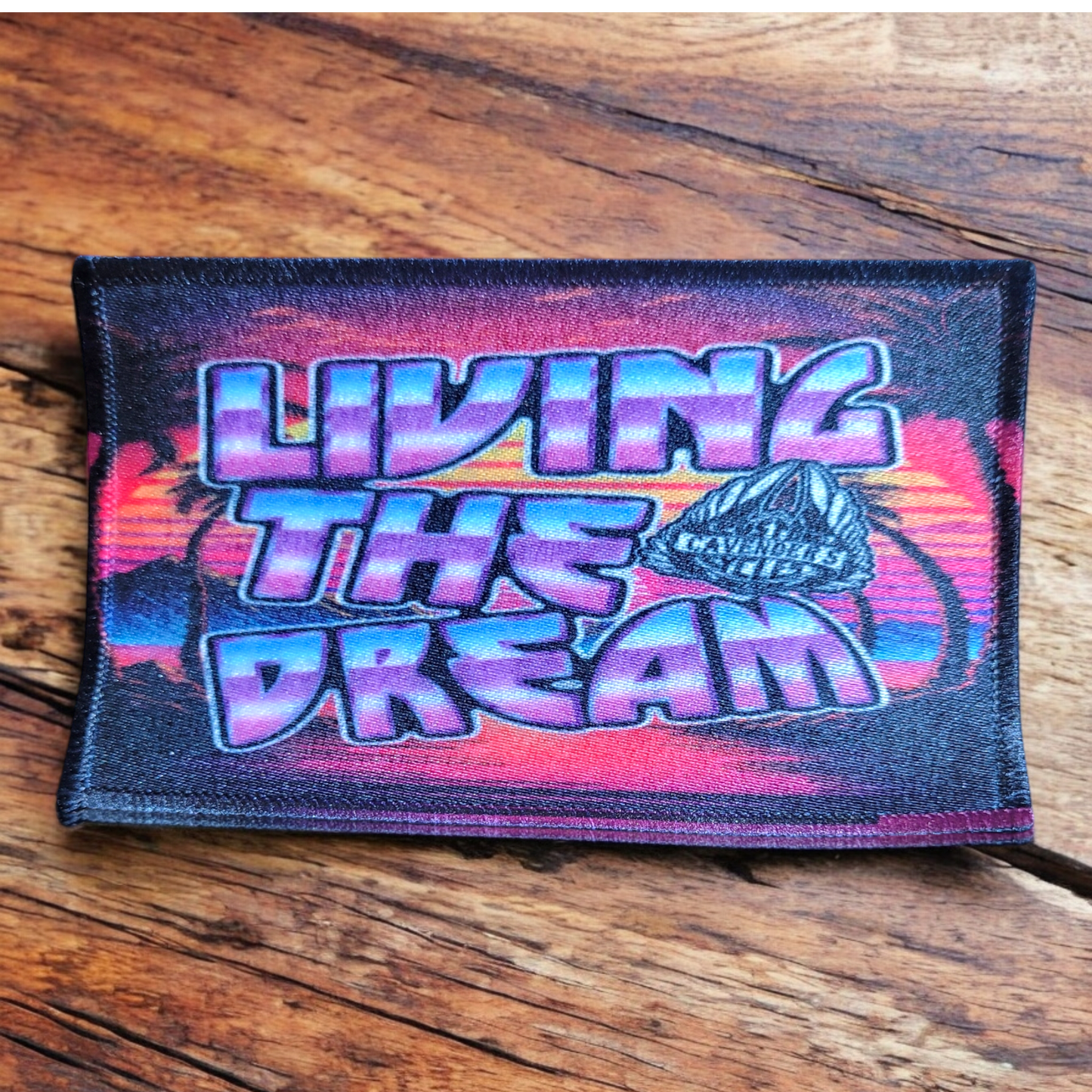 Large Living the dream iron on patch